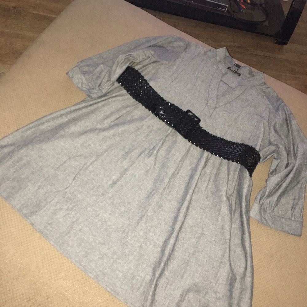 Dress with black belt